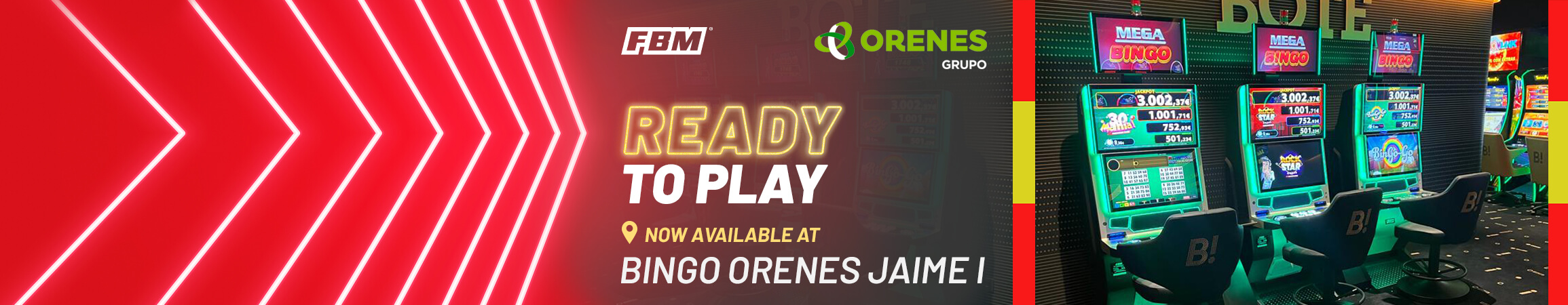 FBM® video bingos installed in the renewed Bingo Orenes Jaime I