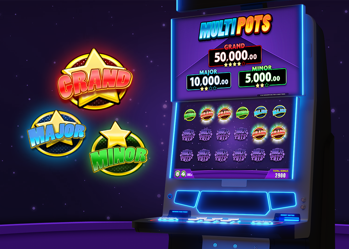 Casino Cabinet gameplay screen with bonus mode activated with jackpots in a video bingo game