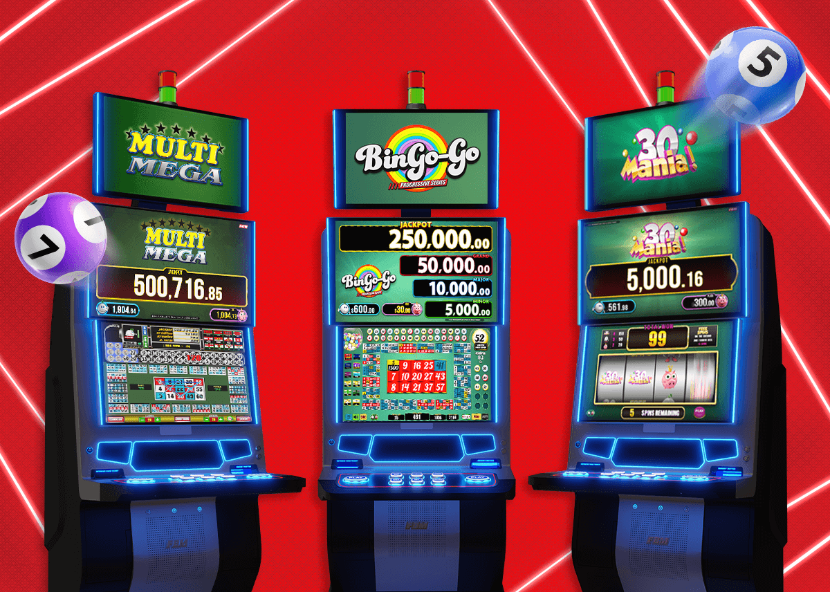 casino gaming cabinets with video bingo or electronic bingo playing with big jackpot rewards