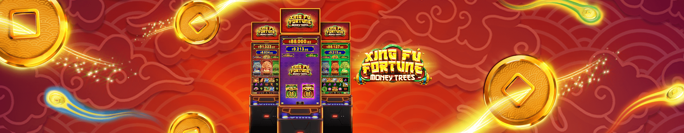 Power or Wealth? Choose your favourite slot on FBM®’s Xing Fú Fortune™ Money Trees multi-game